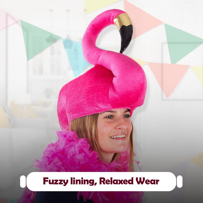 Tigerdoe Flamingo Hat - Pink Feather Boa - 2 Pc Set - Flamingo Costume - Hawaiian Accessories - Beach Party - Flamingo Accessories - Image 4